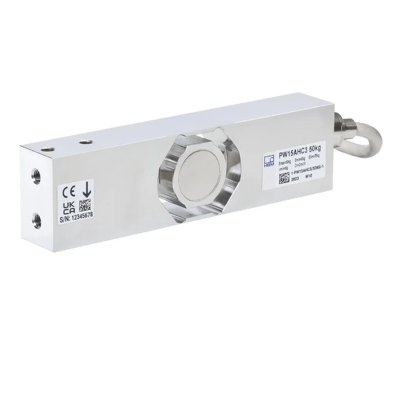 תצלום מוצר HBK רשמי מייצג מסדרת PW15AH, דוגמת 50 ק״ג; קיבולת ואפשרויות עשויות להשתנות בין דגמים