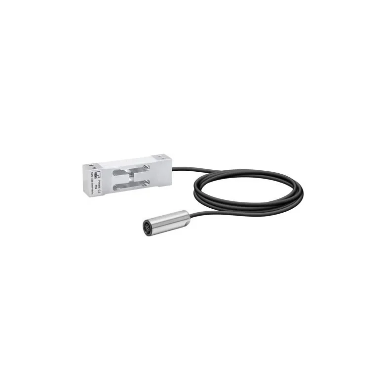 Official HBK PW4M-OP load cell product photograph with overload protection
