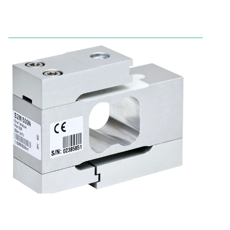 Official HBK S2M product photo showing the 500 N example; dimensions vary by series capacity