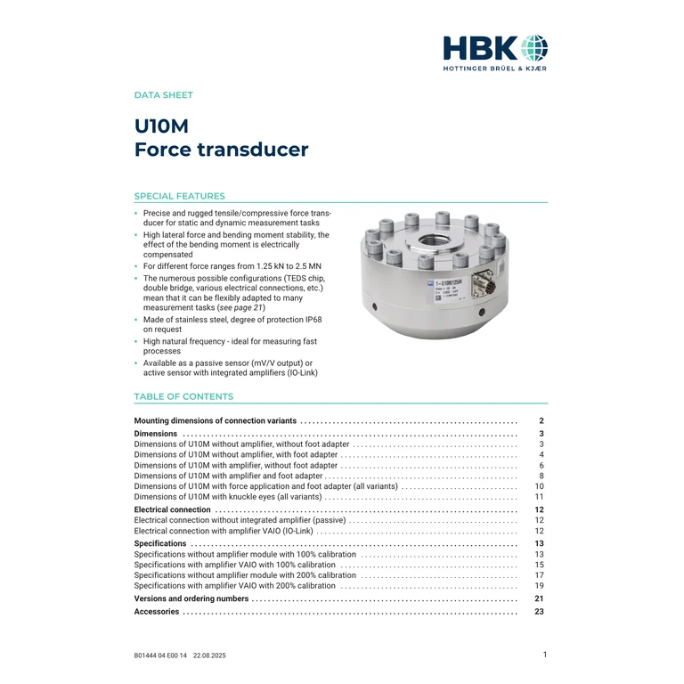 עמוד מוצר רשמי מלא של U10M מתוך B01444 עם תצלום מתמר הכוח והקשר ההתקנה; מוצג כמבט טכני מייצג ל־Z4/ZGAM ולא כתצלום של האביזר עצמו
