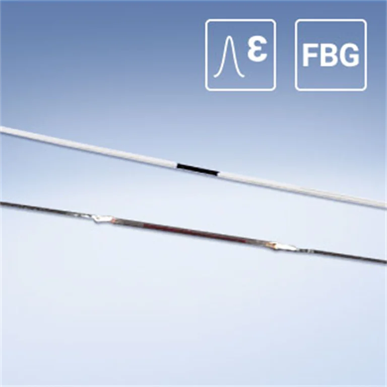הדמיית מוצר רשמית של מערך סיבי FBG מסוג FS70 מתוך גיליון הנתונים; מספר החיישנים, המרווחים והכבלים נקבעים לפי הקונפיגורציה