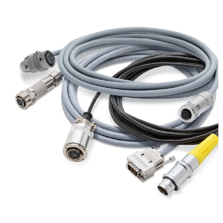HBK photograph of the K-CAB-F cable and connector options