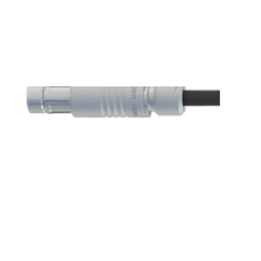 Exact Micro-Epsilon catalog rendering of triax plug 0323118 with its attached 4.1 mm lead; this is the connector and short lead, not the full cable length