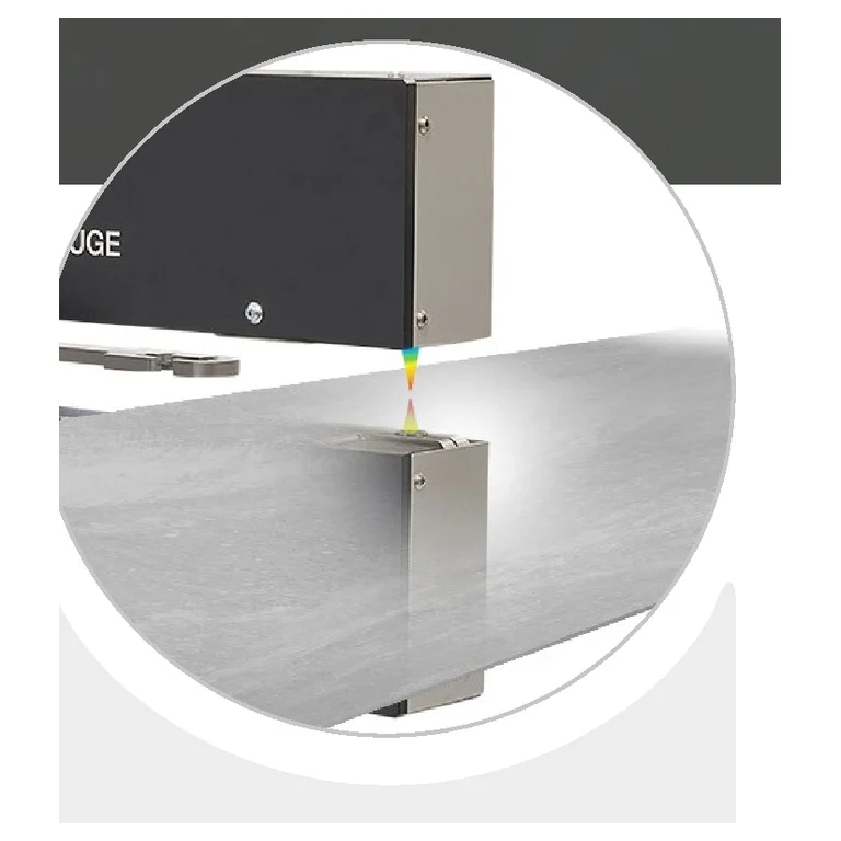 Manufacturer photo of thicknessGAUGE C.C in a non-contact thickness application