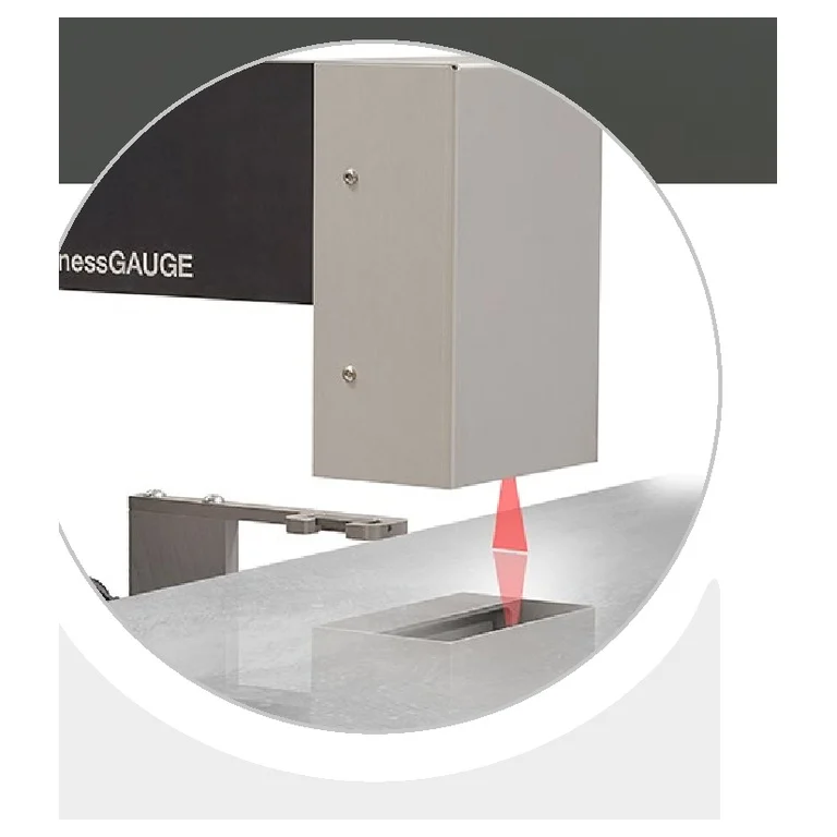 Manufacturer photo of thicknessGAUGE C.LP in a laser-profile thickness application