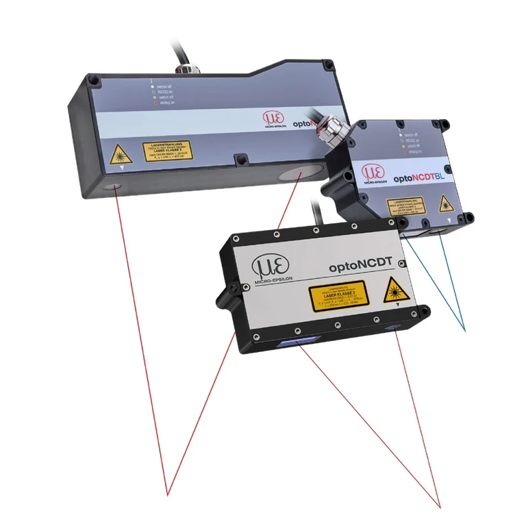 איור יצרן רשמי מסדרת optoNCDT 17x0/1910; מוצגים כמה דגמי חיישן, לא ניתן לזהות בתמונה את וריאנט ILD1760-1000 לבדו