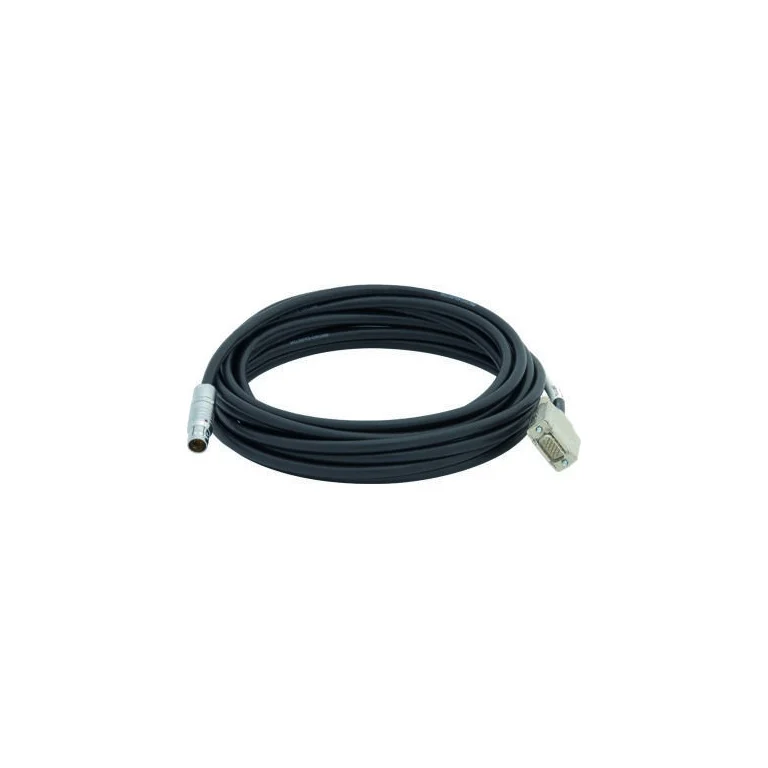 Manufacturer photograph of PC2300-x/IF2008; the full cable and ends (round ODU sensor connector and IF2008 interface connector) are shown