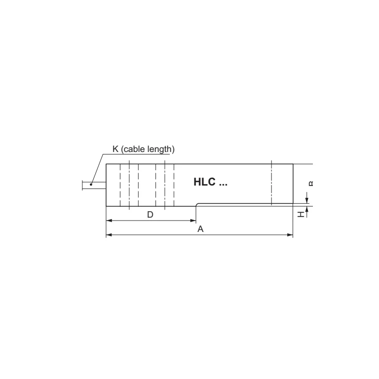 Official HLC body dimensional drawing — general side view; exact dimensions vary by type and capacity