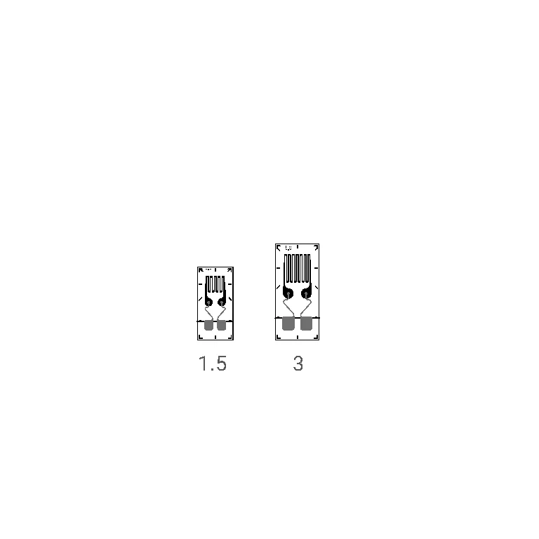 LM1x dimensional drawings — 1.5 and 3 mm grid examples