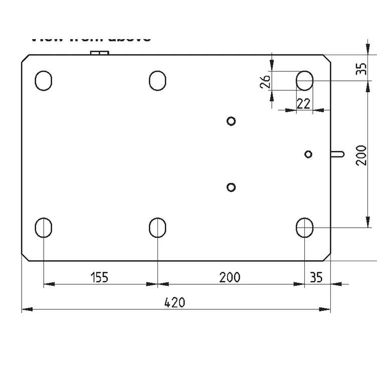 Official HBK RTN/M2 drawing, plan view — 33 t capacity group