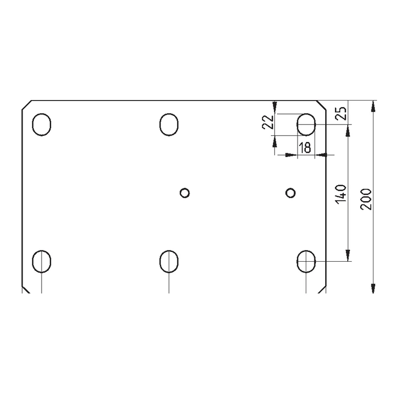 Official HBK RTN/M2 drawing, plan view — 10–22 t capacity group