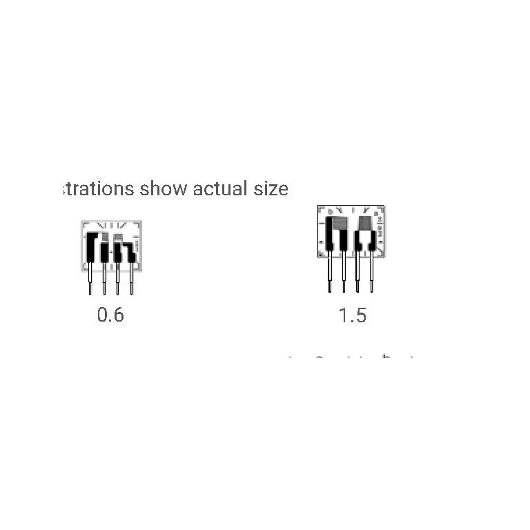 Manufacturer CXY3 dimensional drawing — T-rosette, 0.6 and 1.5 mm variants