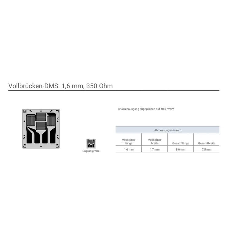 שרטוט מידות רשמי של HBK — full-bridge VA71/VA73, 1.6 mm grid