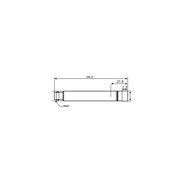 שרטוט מידות רשמי של HBK/B&K Type 4188, מבט 1, מתוך קטלוג היצרן BF 0236; המידות במ״מ.