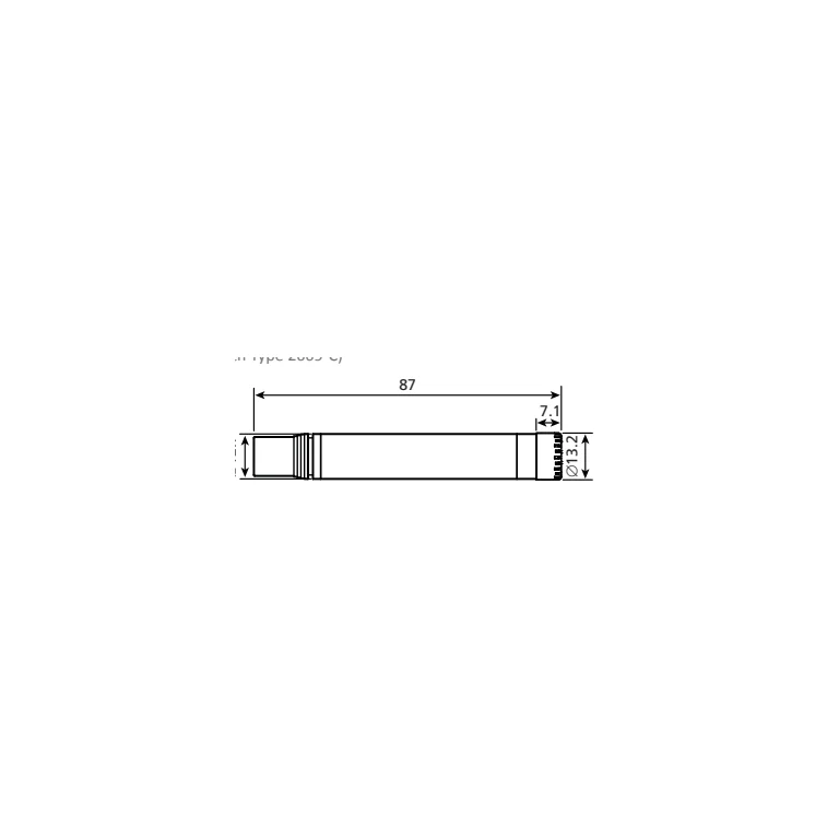 שרטוט מידות רשמי של HBK/B&K Type 4192, מבט 1, מתוך קטלוג היצרן BF 0236; המידות במ״מ.
