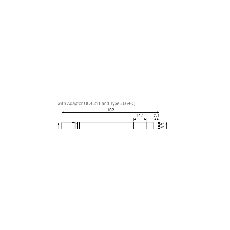 Official HBK/B&K Type 4193 dimensional drawing, view 1, from manufacturer catalog BF 0236; dimensions in mm.