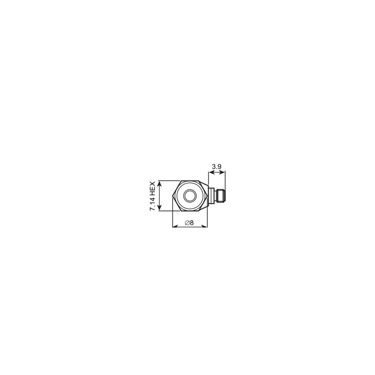 שרטוט מידות רשמי של HBK/B&K Type 4519, מבט 1, מתוך קטלוג היצרן BF 0236