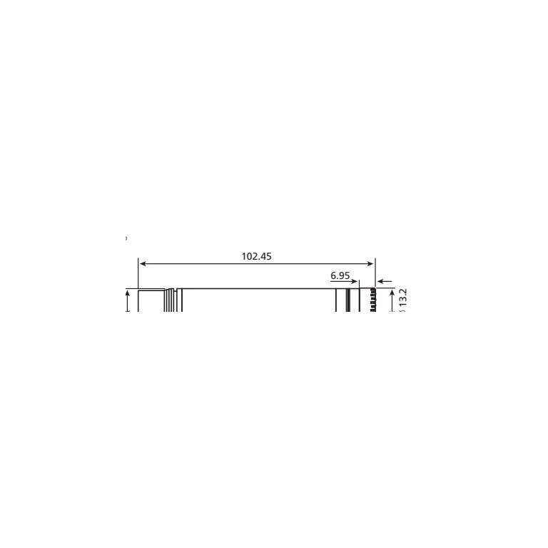 שרטוט מידות רשמי של HBK/B&K Type 4955, מבט 1, מתוך קטלוג היצרן BF 0236; המידות במ״מ.