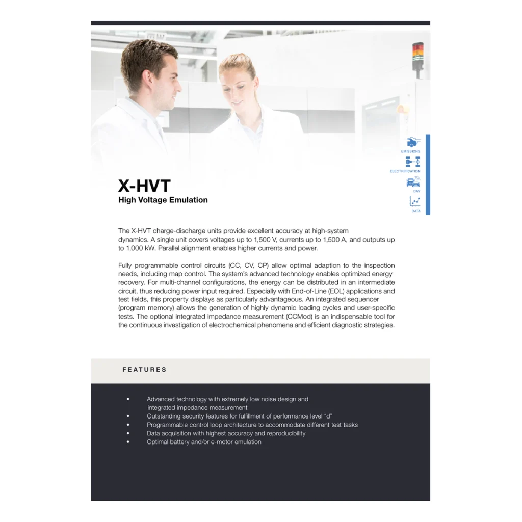 Official technical/product-page view for X-HVT high-voltage charge-discharge unit — complete page with no cropping; not a substitute for an order-specific dimension drawing