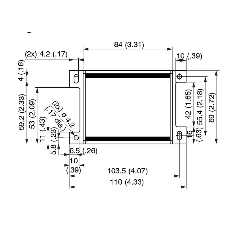 IF1032/ETH top view and mounting dimensions