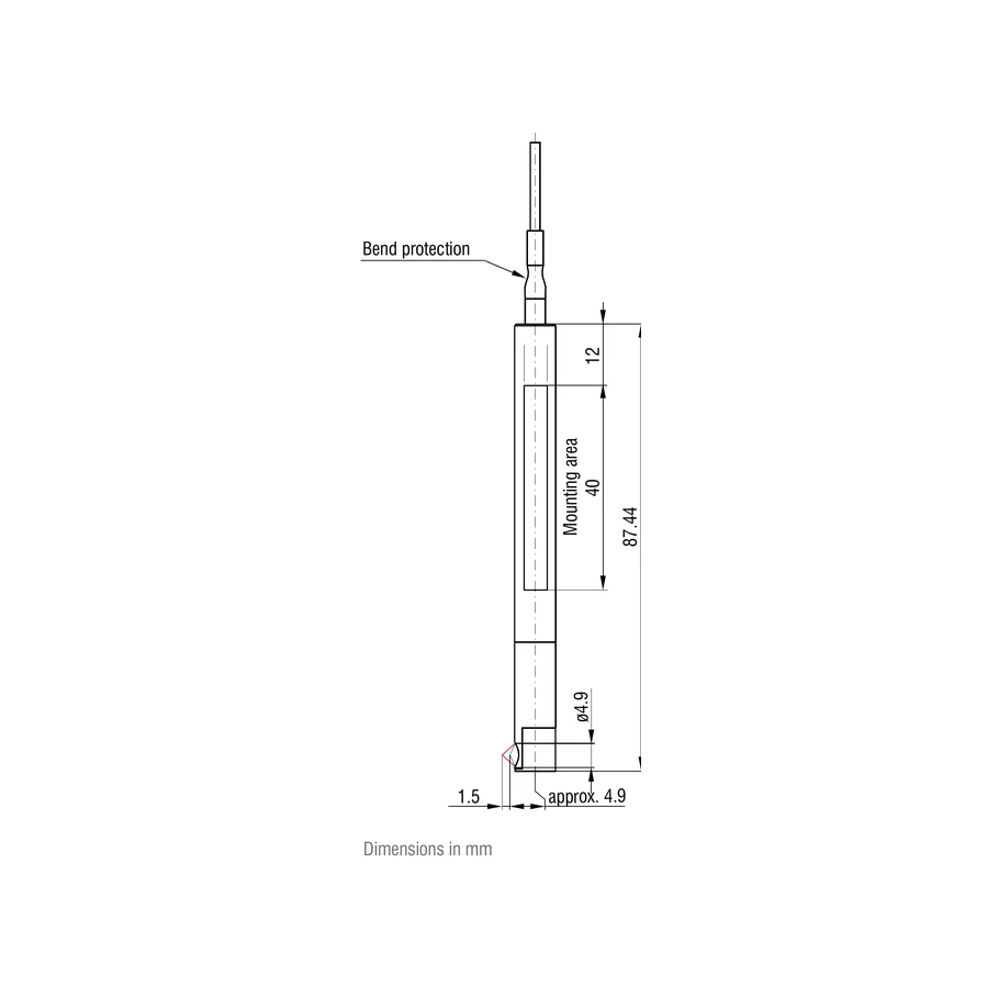 שרטוט יצרן רשמי עבור IFS2403/90-1.5 — היטל צד ממודד נפרד. היצרן מציג שני היטלים ממודדים לדגם IFS2403/90-1.5; הם נשמרו בקבצים נפרדים, בלי לחתוך קווי מידה או ערכים. המידות במ״מ.