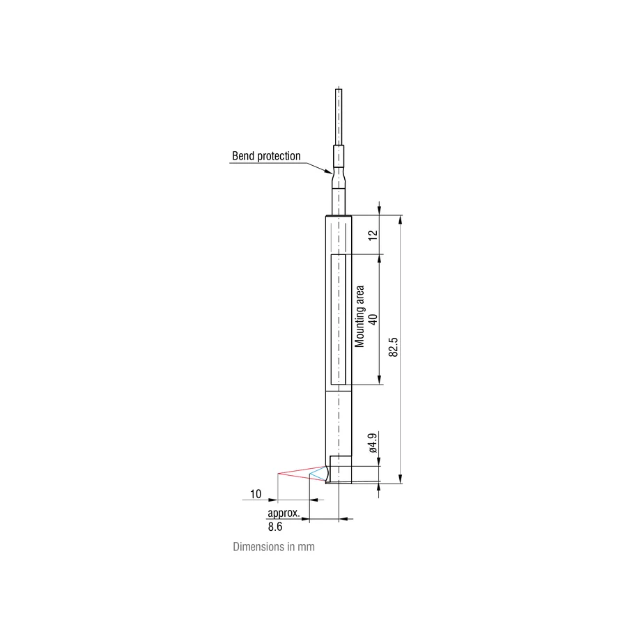 שרטוט יצרן רשמי עבור IFS2403/90-10 — היטל צד ממודד נפרד. היצרן מציג שני היטלים ממודדים לדגם IFS2403/90-10; הם נשמרו בקבצים נפרדים, בלי לחתוך קווי מידה או ערכים. המידות במ״מ.