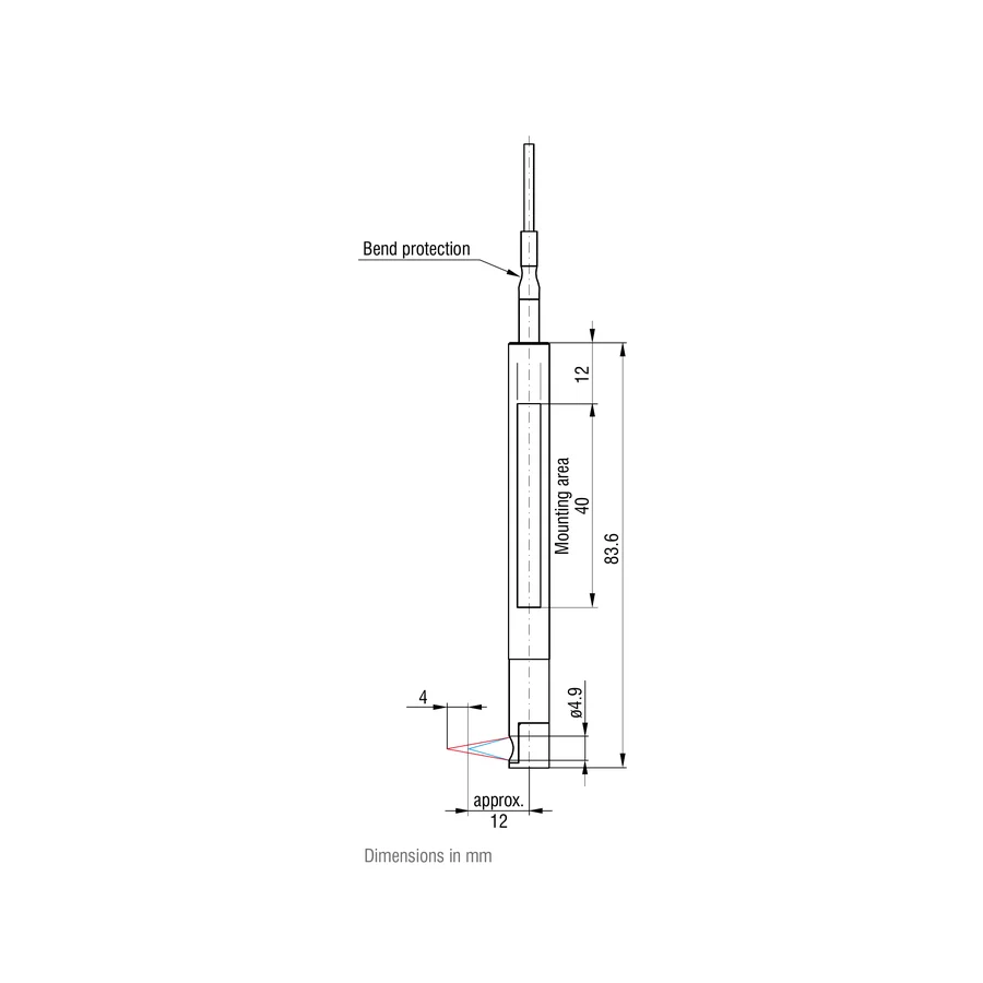 שרטוט יצרן רשמי עבור IFS2403/90-4 — היטל צד ממודד נפרד. היצרן מציג שני היטלים ממודדים לדגם IFS2403/90-4; הם נשמרו בקבצים נפרדים, בלי לחתוך קווי מידה או ערכים. המידות במ״מ.