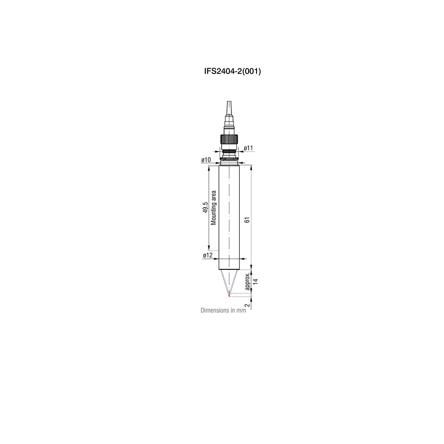 Complete official dimensional drawing plate for IFS2404-2(001), retaining the projections and dimension callouts shown by the manufacturer. Dimensions are in millimeters as stated in the source.