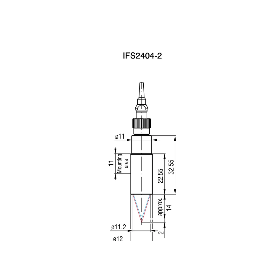 Complete official dimensional drawing plate for IFS2404-2, retaining the projections and dimension callouts shown by the manufacturer. Dimensions are in millimeters as stated in the source.