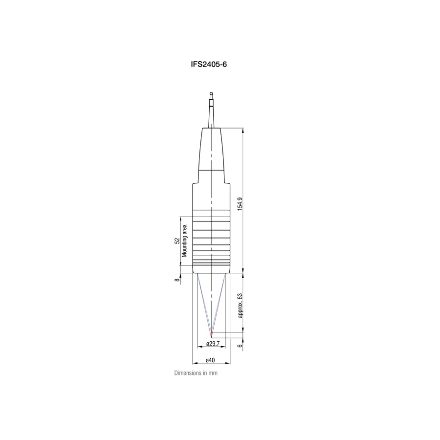 Complete official dimensional drawing plate for IFS2405-6, retaining the projections and dimension callouts shown by the manufacturer. Dimensions are in millimeters as stated in the source.