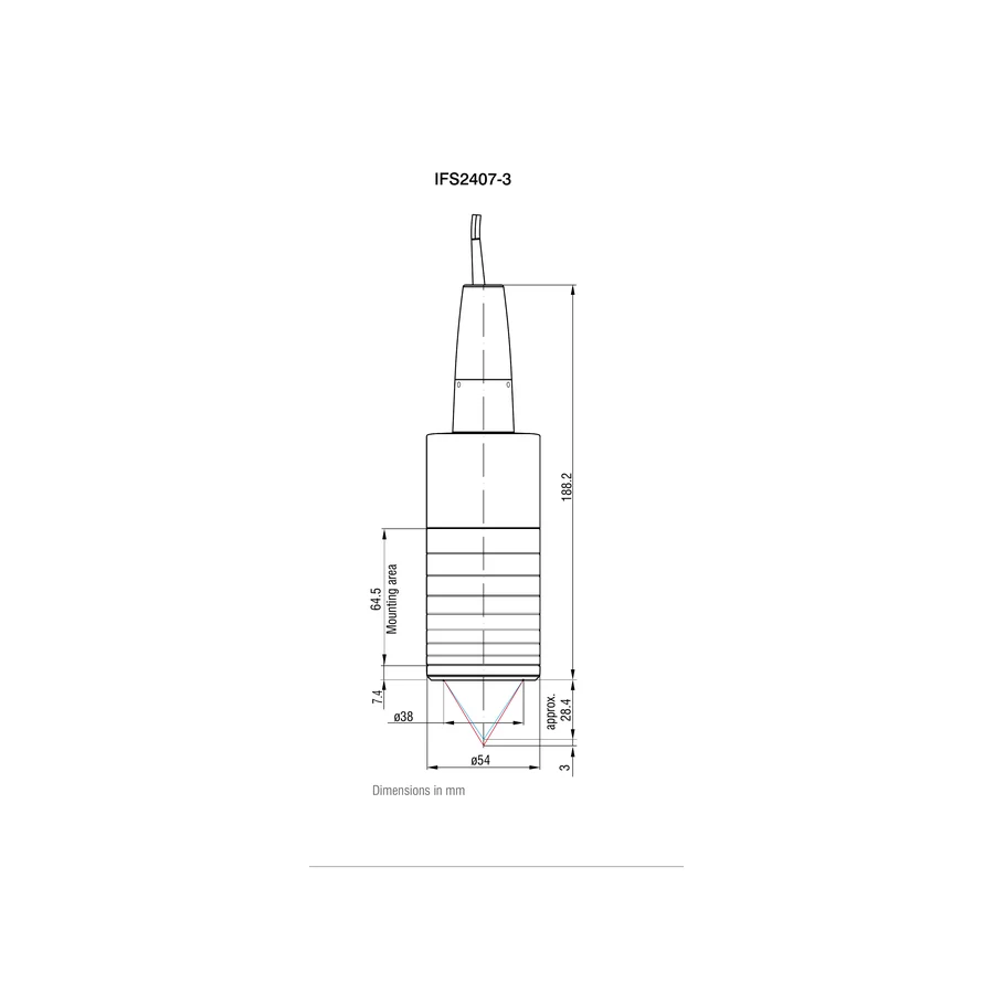Complete official dimensional drawing plate for IFS2407-3, retaining the projections and dimension callouts shown by the manufacturer. Dimensions are in millimeters as stated in the source.