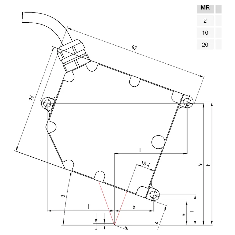 Manufacturer datasheet drawing — technical view 1