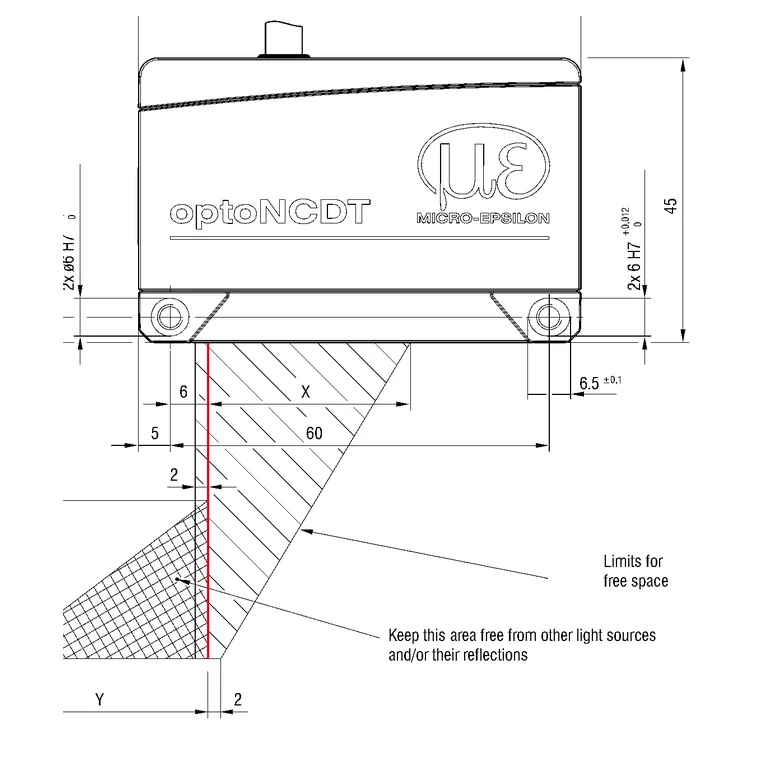 Manufacturer datasheet drawing — technical view 1