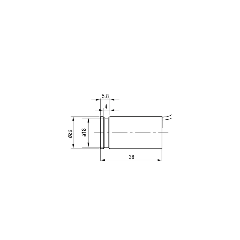 שרטוט יצרן LVP-25-Z20 — מבט צד עם מידות