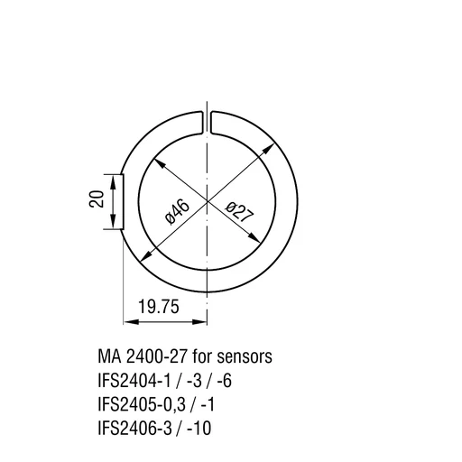 Complete manufacturer dimension drawing for MA2400-27; all dimension lines and labels are retained. Page 63 states that dimensions are in mm