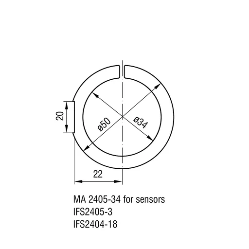 Complete manufacturer dimension drawing for MA2405-34; all dimension lines and labels are retained. Page 63 states that dimensions are in mm