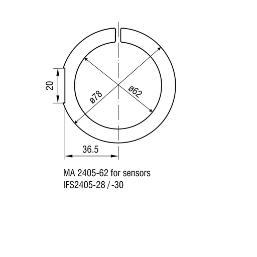 שרטוט מידות יצרן מלא של MA2405-62; כל קווי המידה והכיתובים נשמרו. לפי מקרא עמוד 63, המידות במ״מ