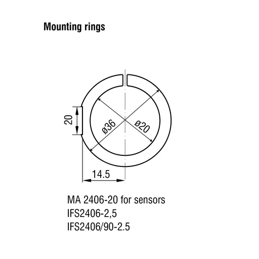 Complete manufacturer dimension drawing for MA2406-20; all dimension lines and labels are retained. Page 63 states that dimensions are in mm