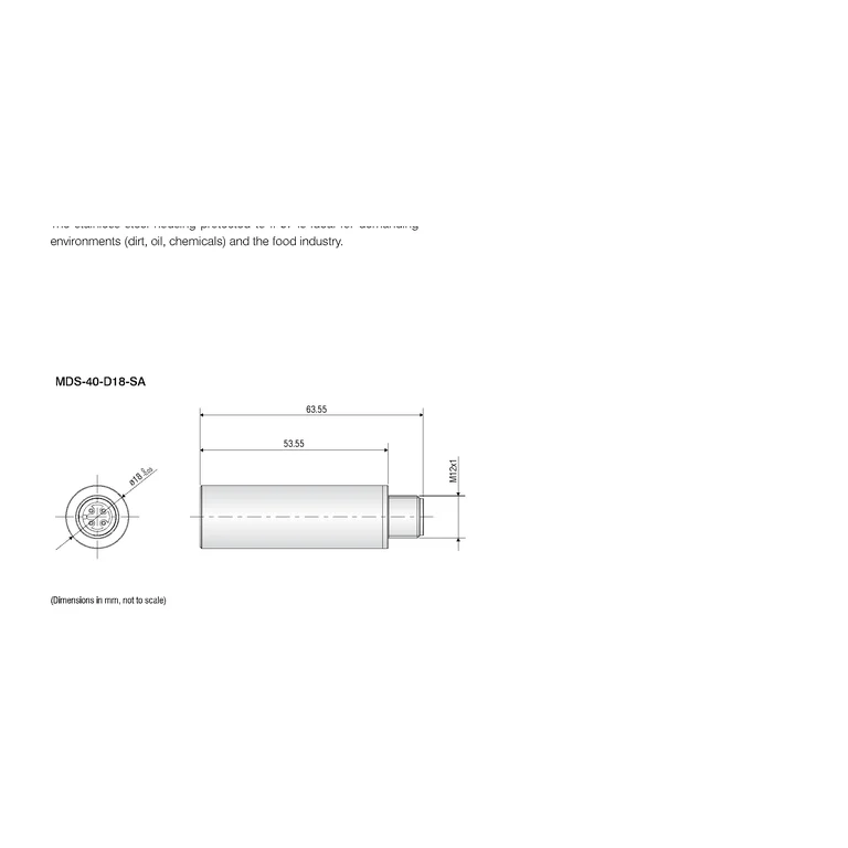 Manufacturer datasheet drawing — technical view 1