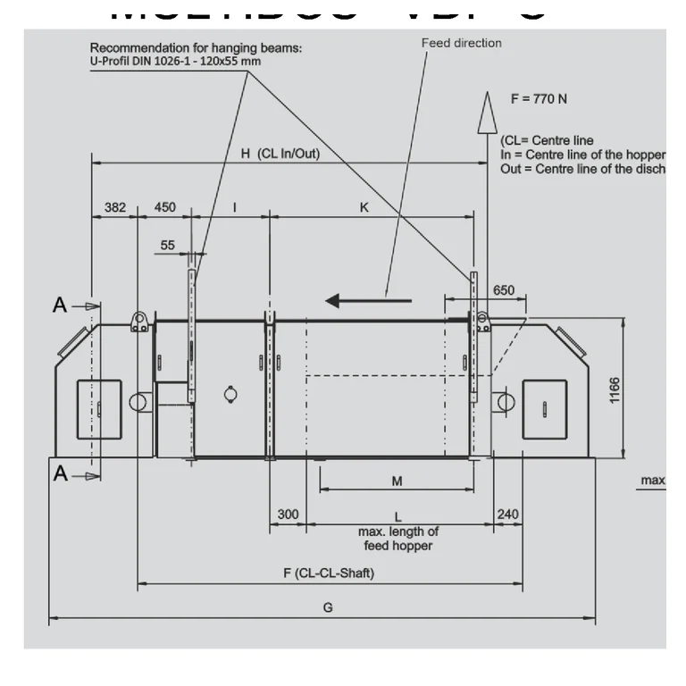שרטוט Qlar MULTIDOS VDP-C — מבט צד ממודד