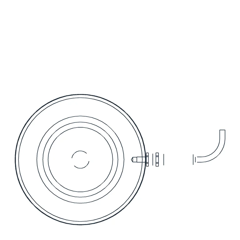 Distinct axial orthographic view of HBK C18 for 1 MN, rendered from the manufacturer's official STEP CAD model; dimensions are not shown