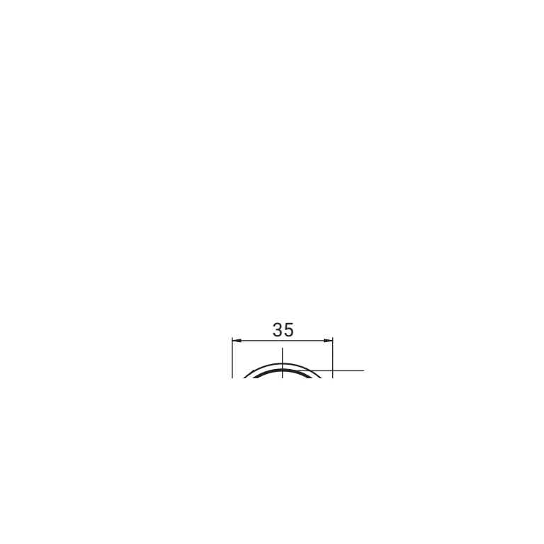 Manufacturer drawing — PW25PC3 end view with connector
