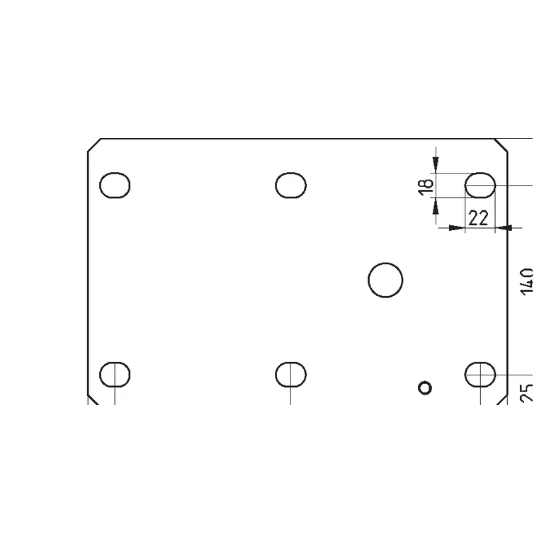 Official HBK RTN/M2 drawing, view from below — 10–22 t capacity group
