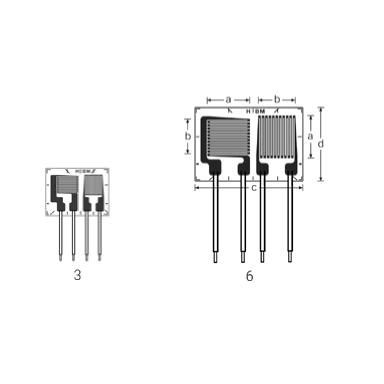 CXY3 3 and 6 mm grid-length variants from the manufacturer drawing