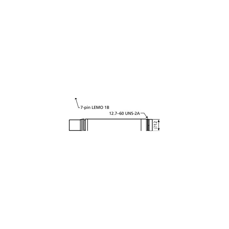 שרטוט מידות רשמי של HBK/B&K Type 4192, מבט 2, מתוך קטלוג היצרן BF 0236; המידות במ״מ.