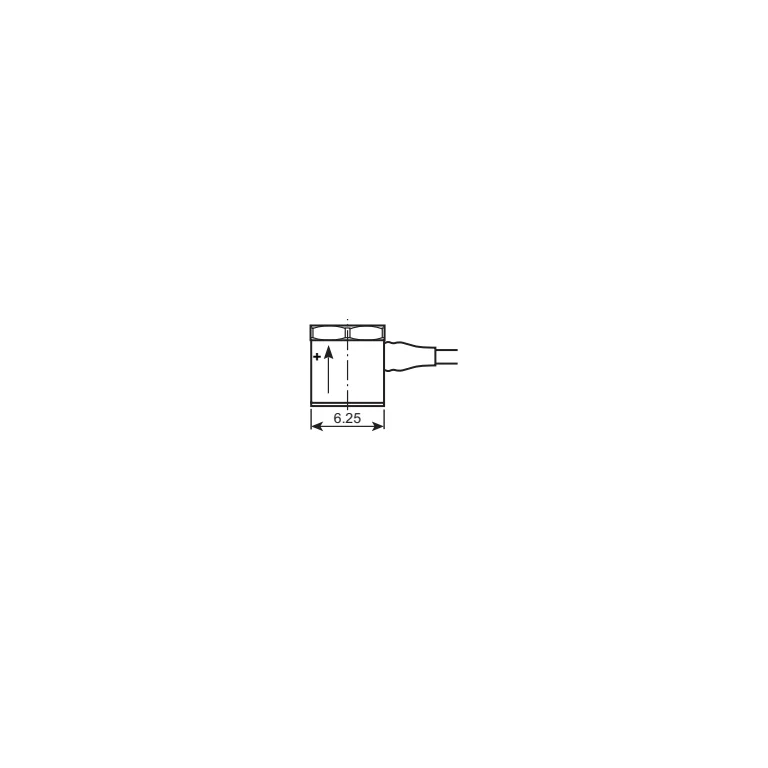 שרטוט מידות רשמי של HBK/B&K Type 4516, מבט 2, מתוך קטלוג היצרן BF 0236