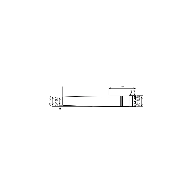 Official HBK/B&K Type 4942 dimensional drawing, view 2, from manufacturer catalog BF 0236; dimensions in mm.