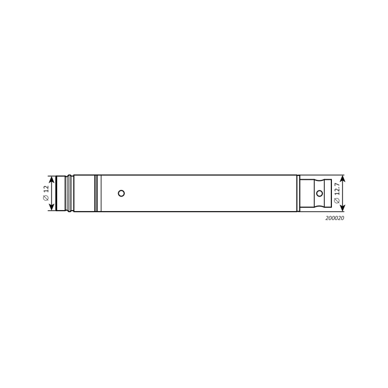 HBK Type 4966-H-041 dimensional drawing — cartridge base and thread view; dimensions in mm