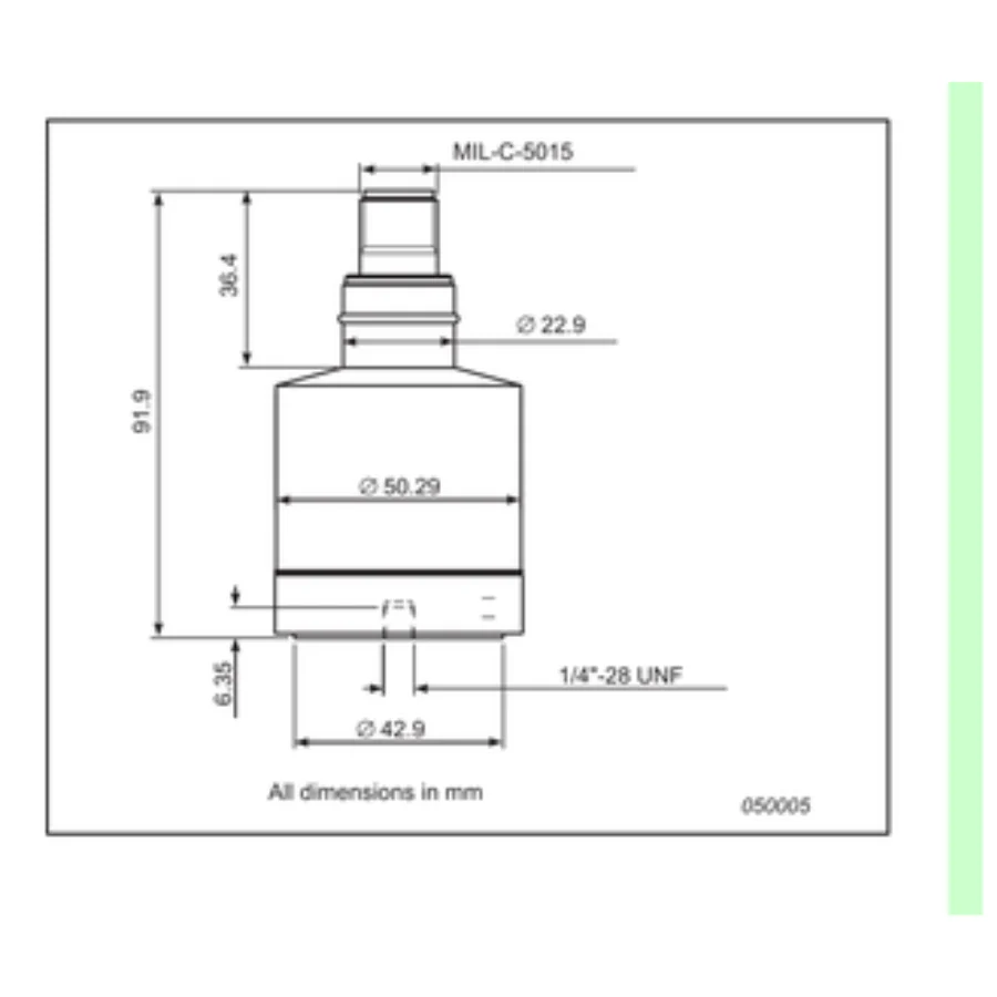 מבט טכני נפרד מתוך BP 2083 — שרטוט גוף Type 8340 עם כל מידות המעטפת וההברגה