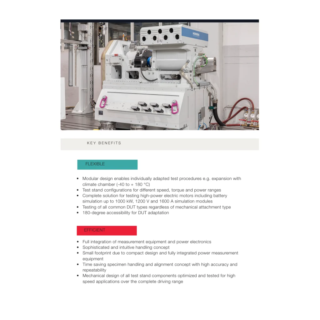Additional technical view from the official HORIBA document for TITAN eDrive electric-motor test system; commercial configuration still requires confirmation